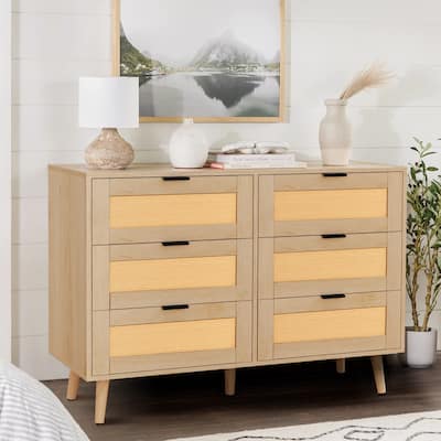 Chest Of Dresser Storage Tower Cabinet Bedroom Organizer Rattan Dresser