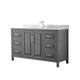 Option Dark Gray / White Carrara Marble Top / Polished