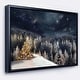 preview thumbnail 1 of 5, Designart "Night Forest Christmas Tree" Landscape Framed Canvas Art Print