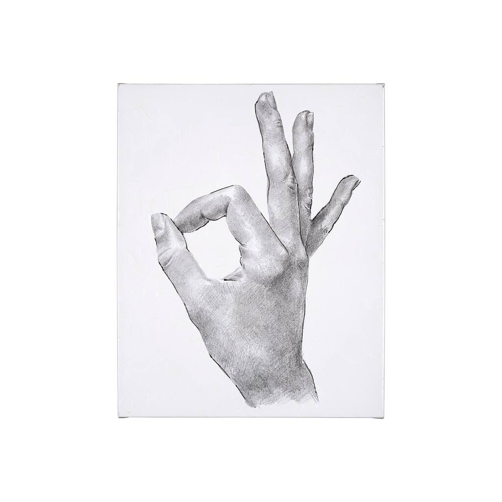 Hand Signs III (28 x 35) Canvas Art Print