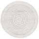 preview thumbnail 16 of 20, SAFAVIEH Audrey Deshira Rustic Geometric Rug 6' Round - Grey/Ivory - Round