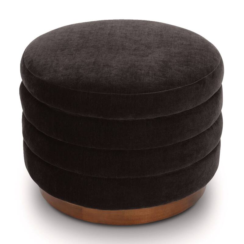 Poly & Bark Paros Velvet Storage Ottoman