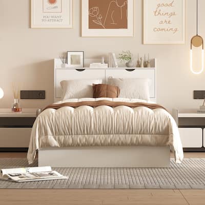 Timechee Twin Bed Frame with 3 Drawers And Hidden Storage Solid Wood