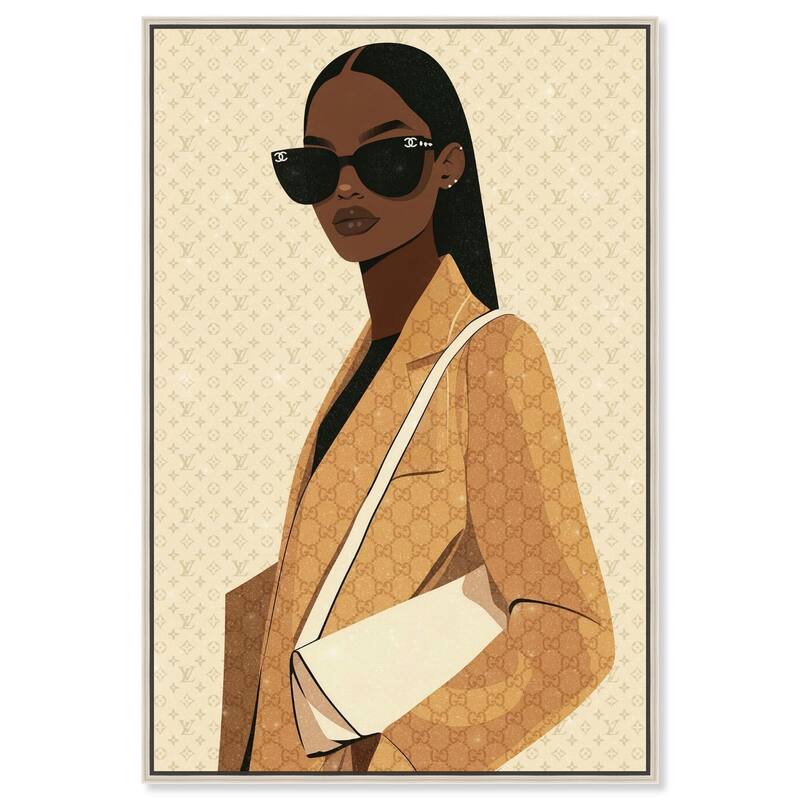 Elegant Coat Gal Canvas by Art Remedy - Silver - 36" x 54"