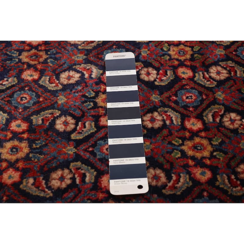 ECARPETGALLERY Hand-knotted Andelz Navy Wool Rug - 5'4 x 10'0