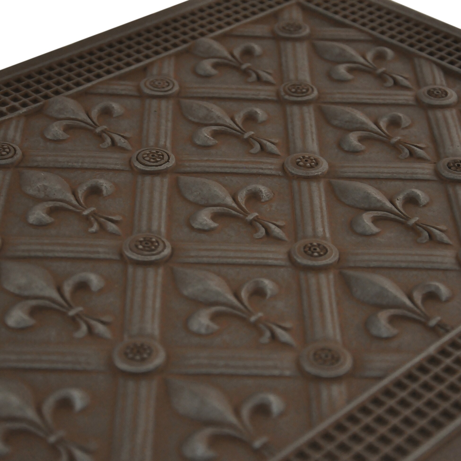 Shop Black Friday Deals On Backsplash Metal Mural Tile Fleur Delis Hand Made Plaque Rust 12x16 Overstock 31437739