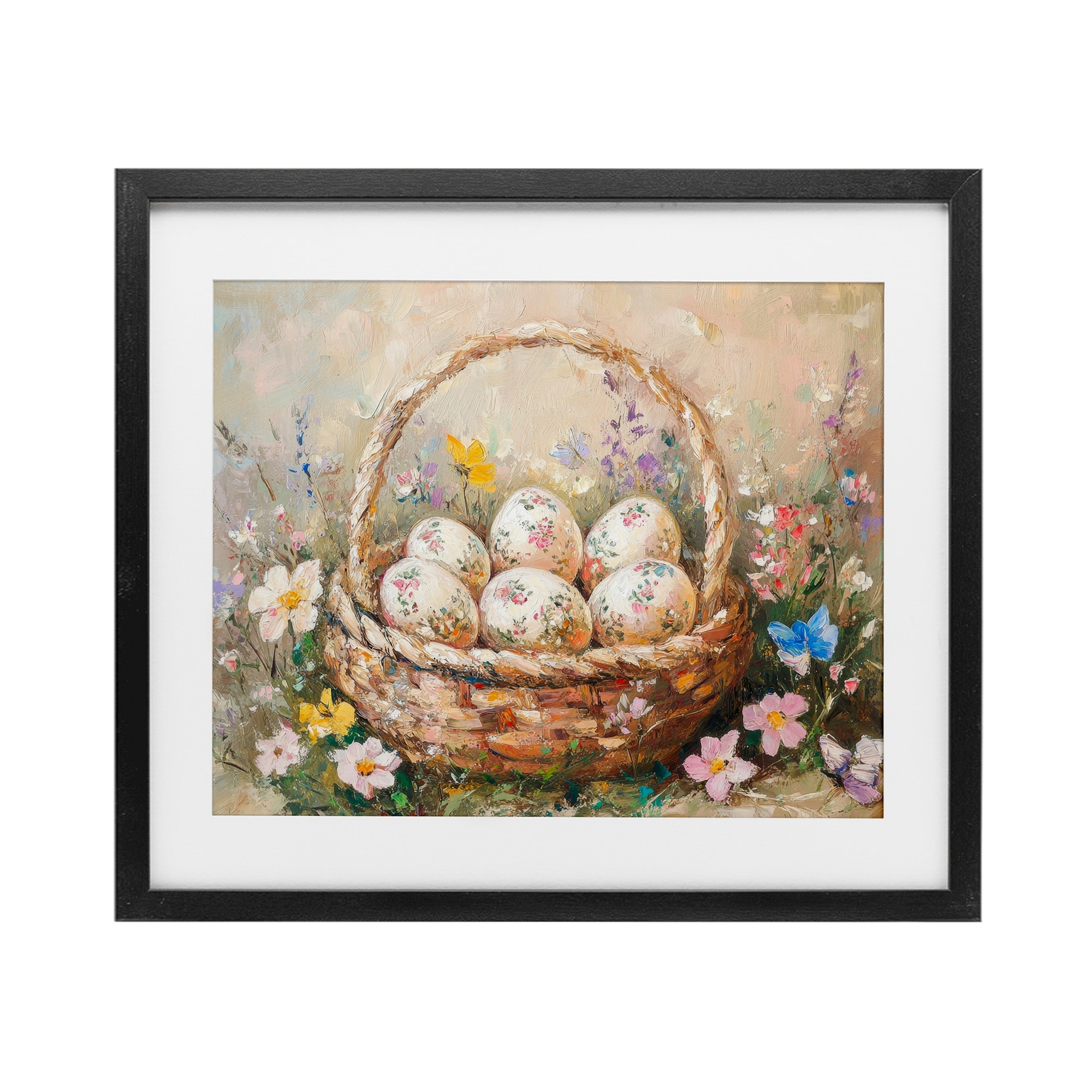Stupell Delicate Flowers for Easter Under Glass Framed Design By Petal Prints Design