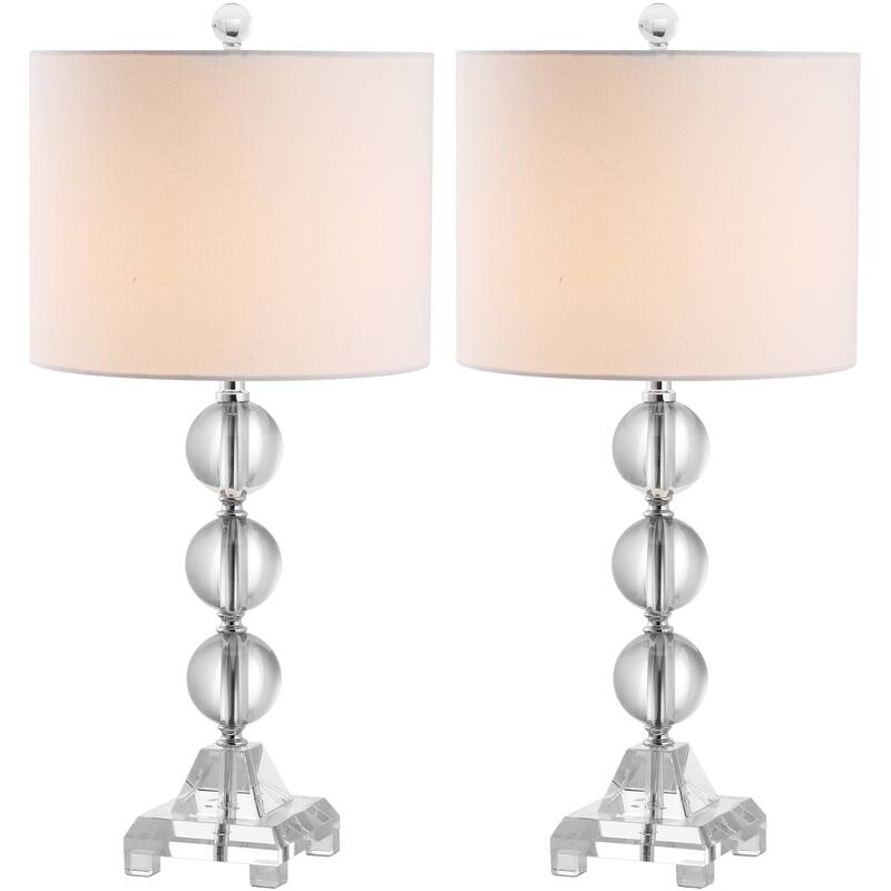 SAFAVIEH Lighting 24-inch Fiona Crystal Table Lamp (Set of 2) - 11"x11"x23.5"