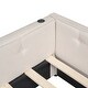 preview thumbnail 7 of 8, Linen Queen Size Upholstered Platform Bed with USB and 2 Drawers