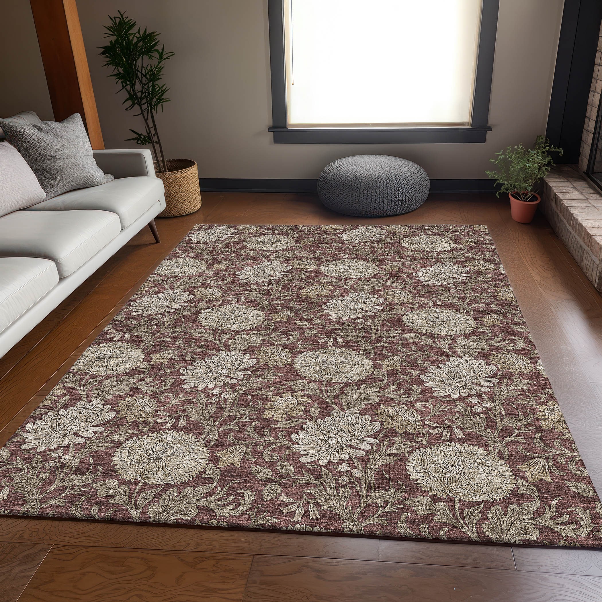 Premium Washable Super Soft Floral Mayfield Rug