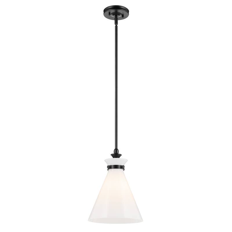 Kichler Lighting Laria 10.5 Inch 1 Light Pendant with Opal Glass in Black