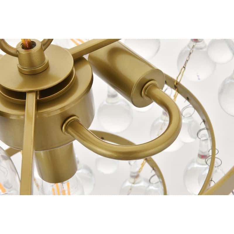 Kora 3-light Crystal Droplet Pendant Lamp