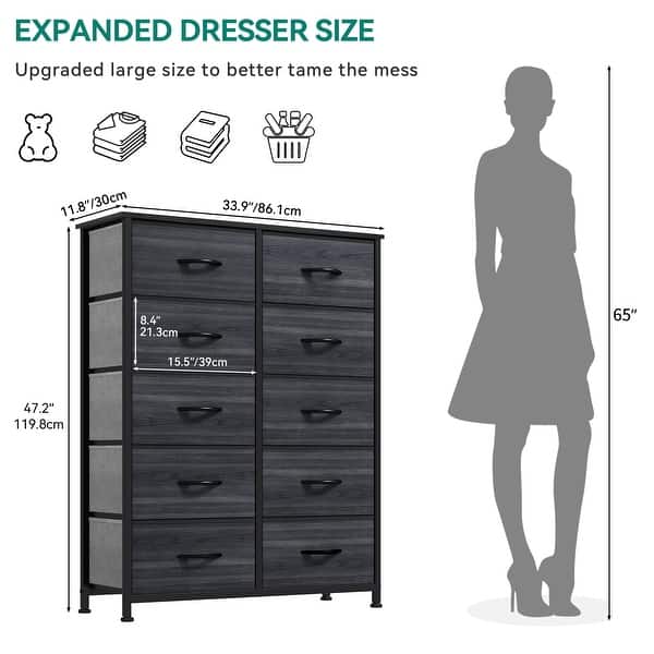 dresser size Forever 6 Drawer Dresser with Interlocking Drawers - Naturals Collecti main image 0