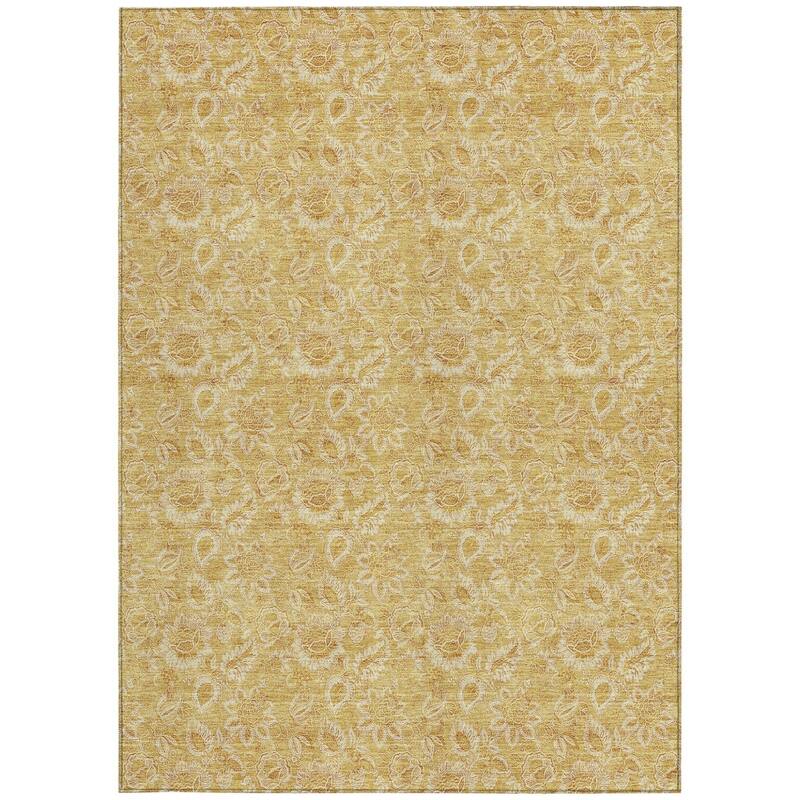 HomeRoots Floral Transitional Rectangle Outdoor Rug