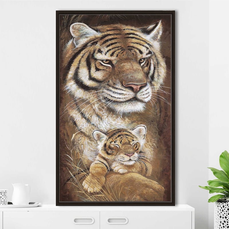 "Maternal Instinct" by Ruane Manning Print on Floating Canvas