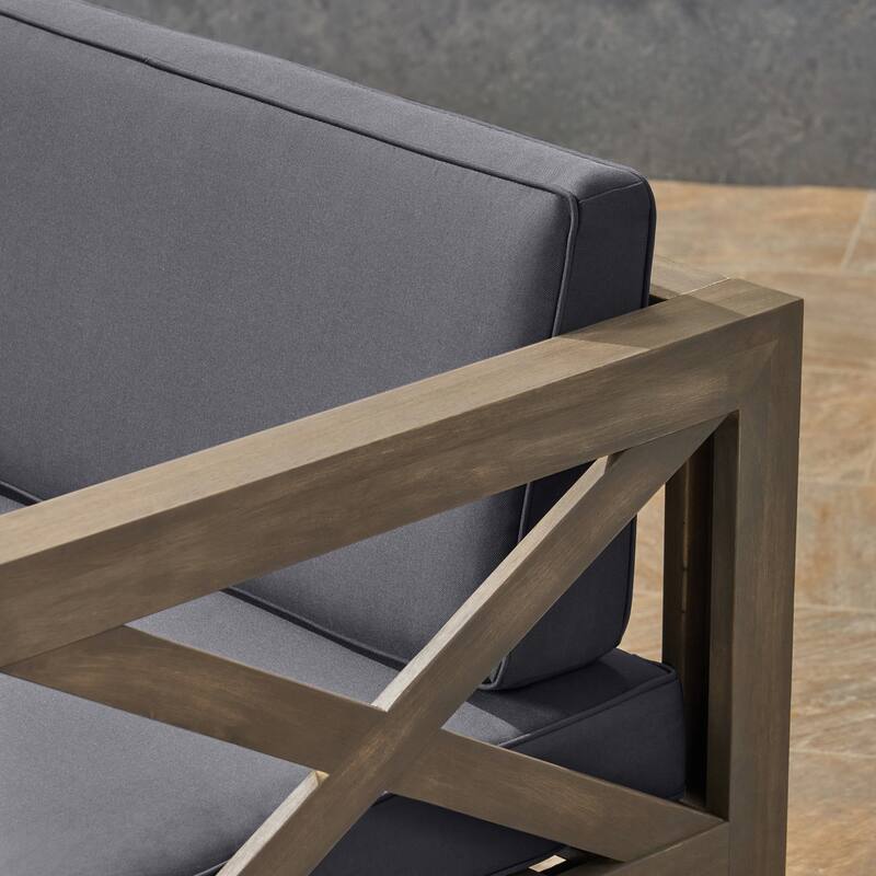 Outdoor L SHAPE SOFA SET, DARK GREY