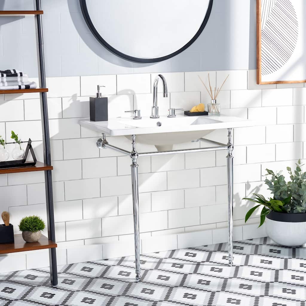 SAFAVIEH Solea Kiyoko Wall Mounted Console Sink Stand