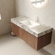 preview thumbnail 7 of 17, GDFStudio - Muri Modern 48" Floating Bathroom Vanity with Basin, Sintered Stone Countertop, Drawer & Double Doors, NO Faucet