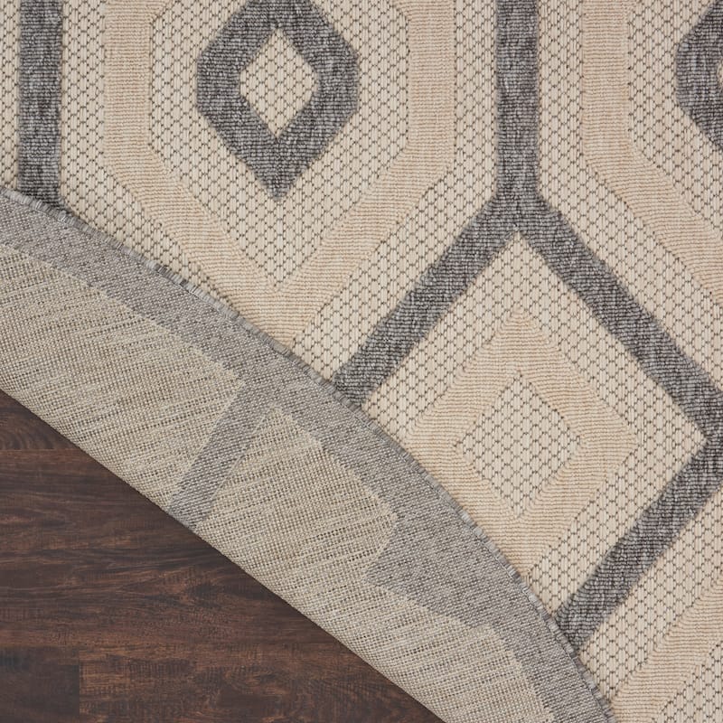 Nourison Palamos Modern Textured Geometric Indoor Outdoor Area Rug