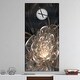 preview thumbnail 1 of 13, Designart 'Fractal Flower with Golden Rays' Oversized Floral Wall CLock
