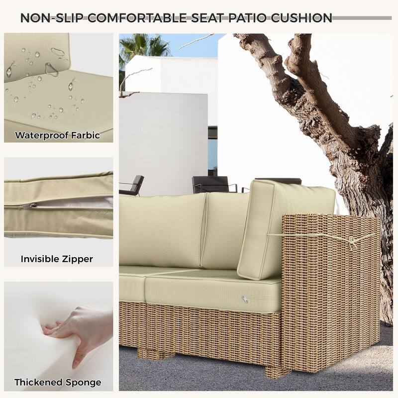 14 Piece Outdoor Furniture Replacement Cushions,Patio Seat Cushions