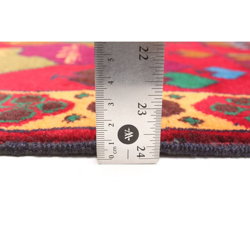 ECARPETGALLERY Hand-knotted Teimani Red Wool Rug - 2'9 x 4'10