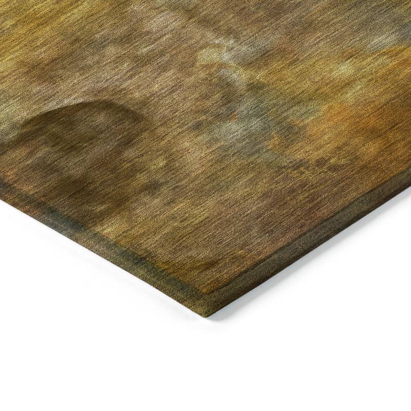 Machine Washable Indoor/ Outdoor Abstract Contemporary Chantille Rug