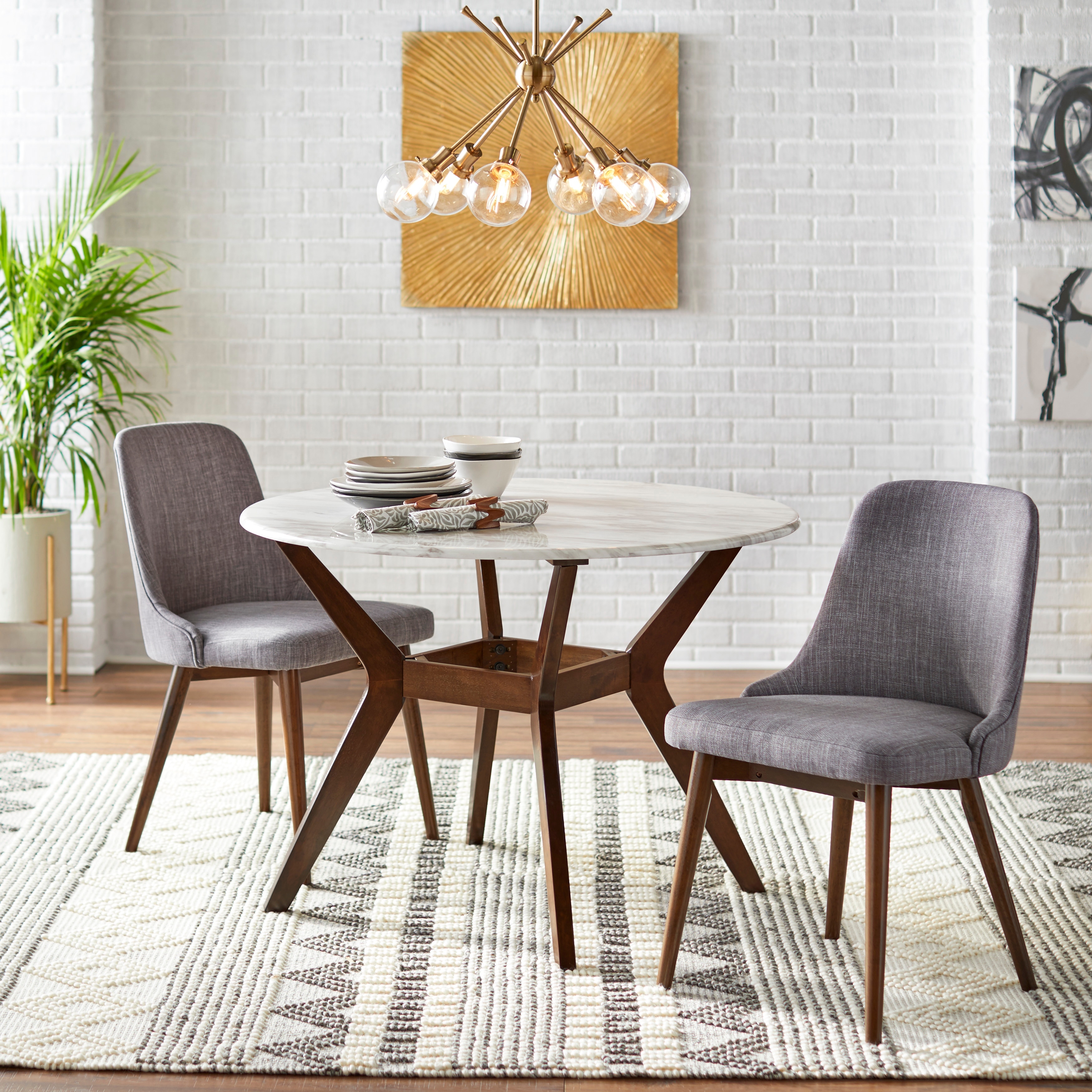 Simple Living Tornio Round 3-piece Dining Set