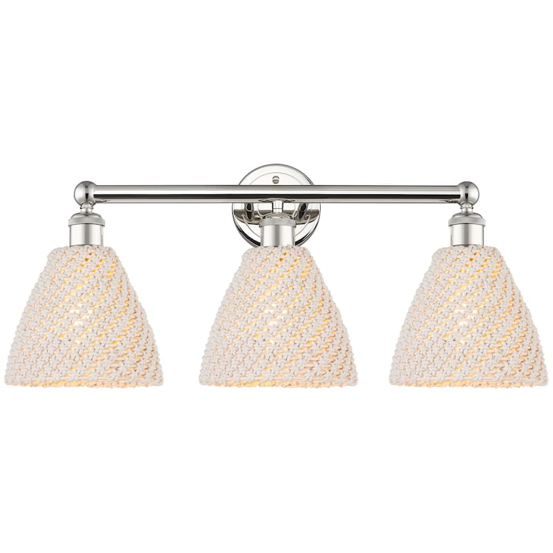 Innovations Lighting Endless Possibilities Edison - Bristol Natural - 3 Light 26" Bath Vanity Light - Polished Nickel