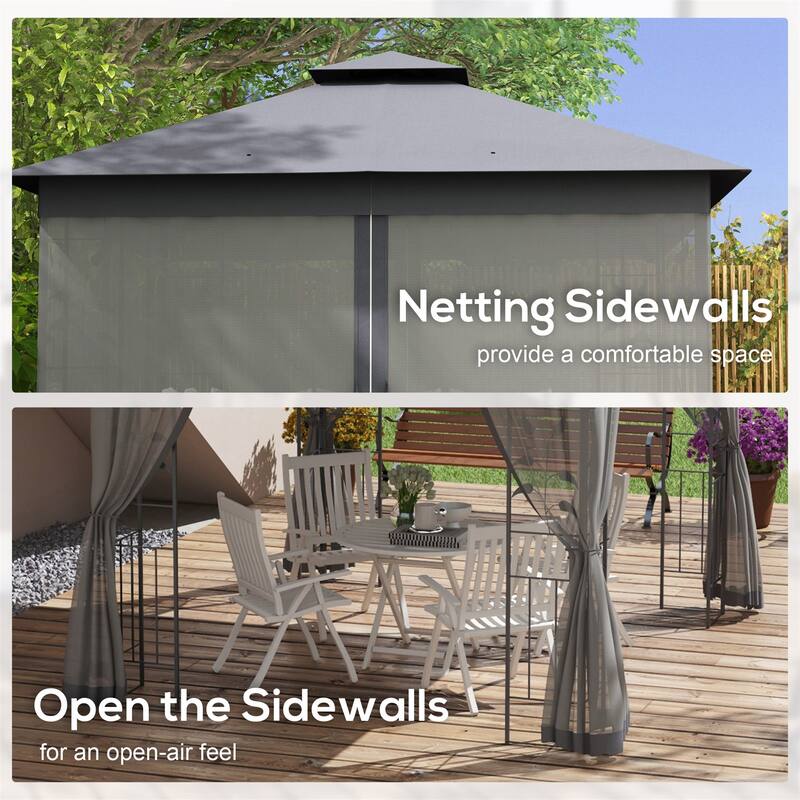 10' x 11.5' Metal Patio Gazebo