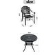 preview thumbnail 2 of 5, 3-Piece Bistro Table Set Cast Aluminum Patio Furniture with Cushions