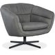 preview thumbnail 11 of 10, Hooker Furniture CC722-SW Mina 32" Wide Wood Framed Leather Accent Buckskin Dark Gray