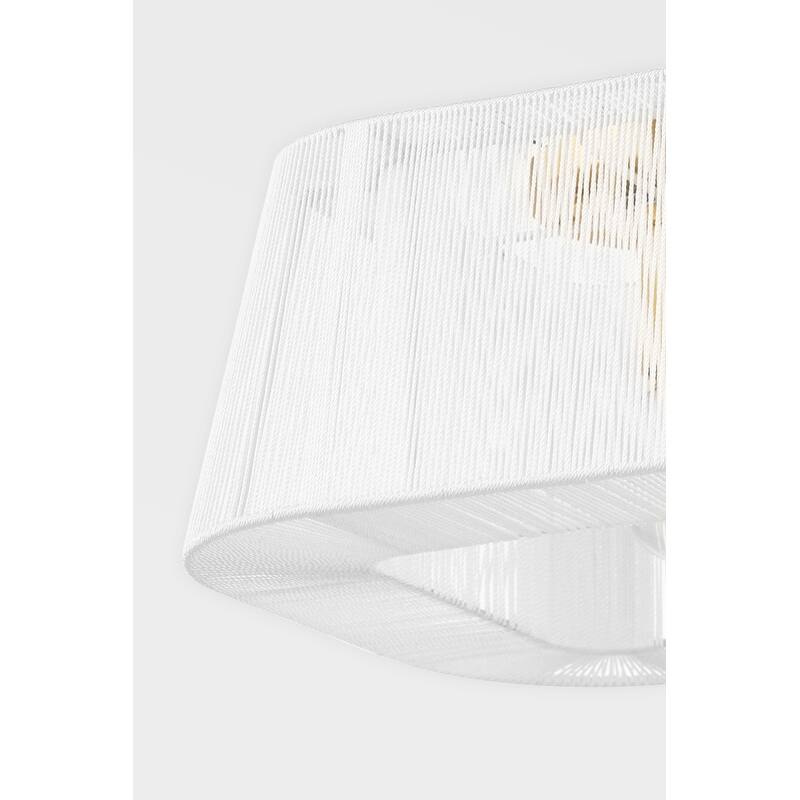 Verona Beach 1 Light Flush Mount - Aged Brass