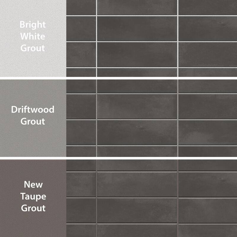 Merola Tile Coco Matte Black Hat 2" x 5-7/8" Porcelain Floor and Wall Tile