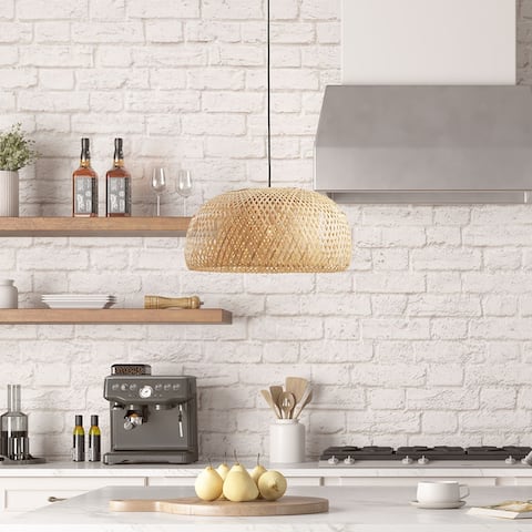 INK+IVY Astrid Bowl Shaped Bamboo Pendant