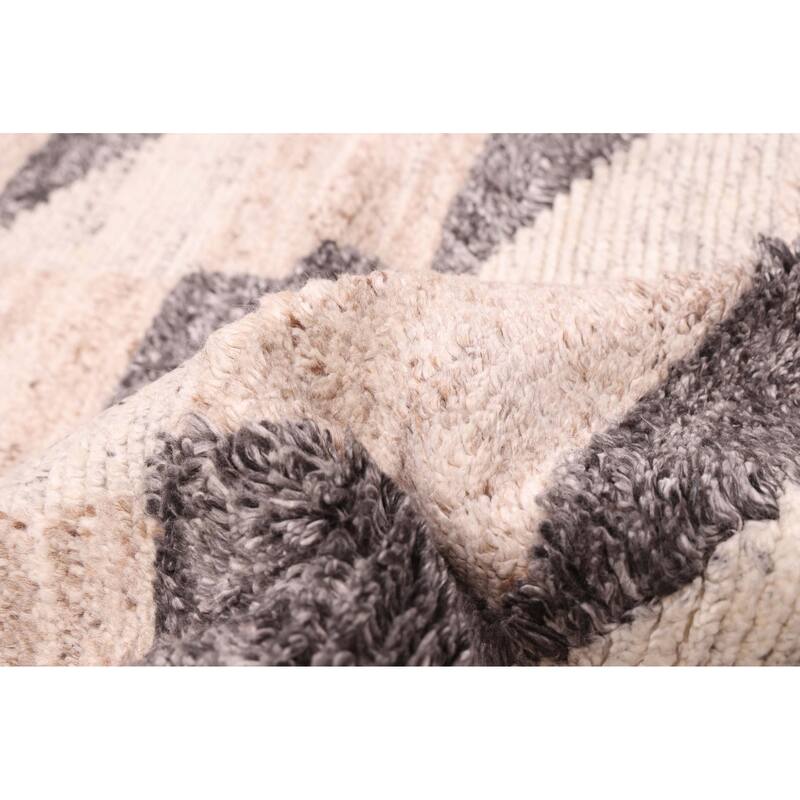 ECARPETGALLERY Hand-knotted Tangier Beige, Tan Wool Rug - 5'4 x 7'7