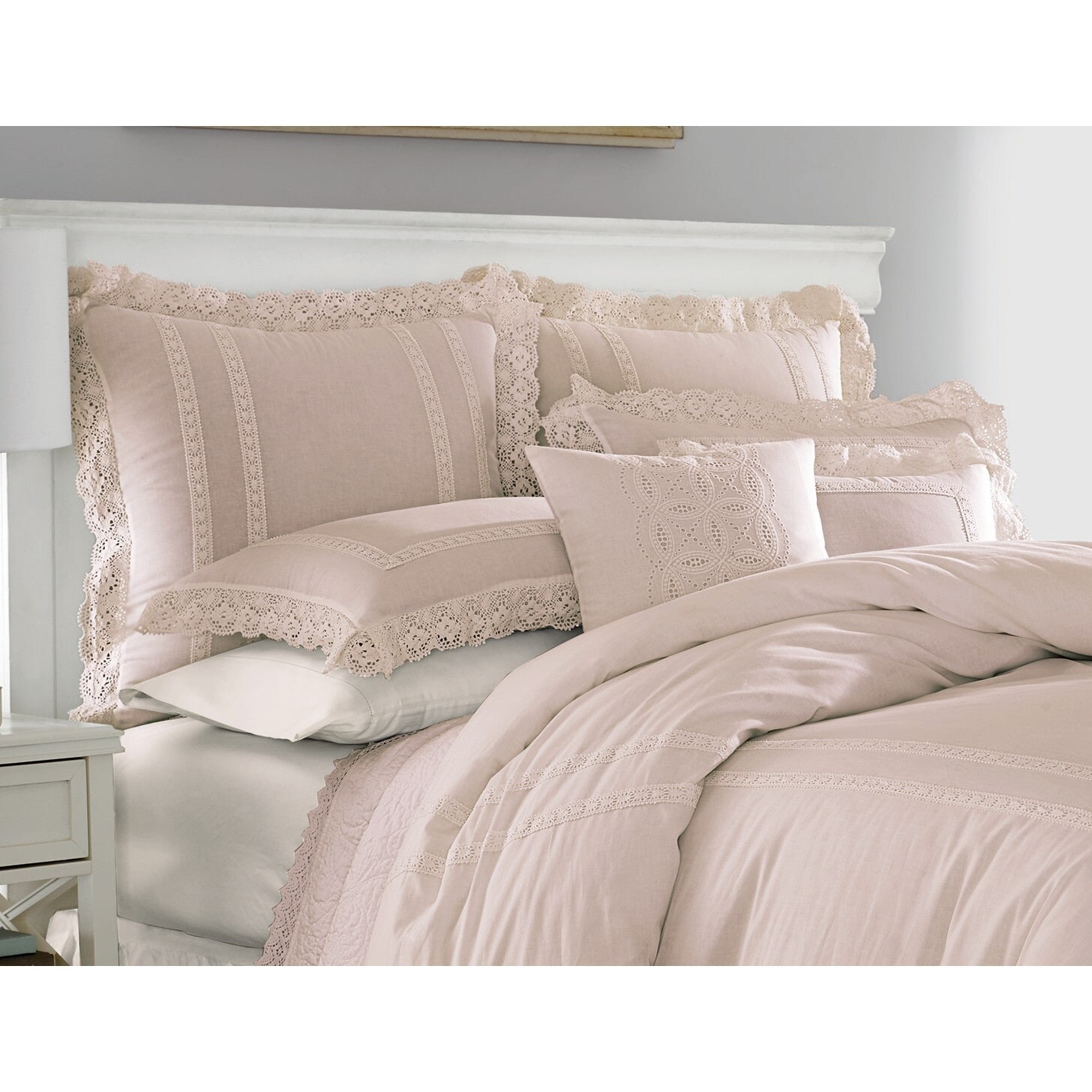 Laura Ashley Annabella Blush Pink Duvet Cover Set - Bed Bath