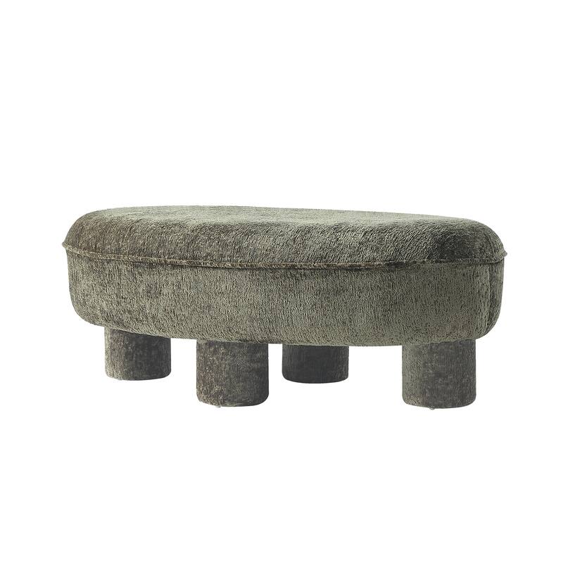 Manhattan Comfort Tribeca Chenille Accent Ottoman