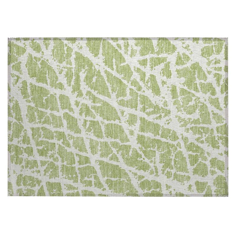 Tami Artistic Abstract Weather Resistant Timeless Fusion Round Outdoor Rug