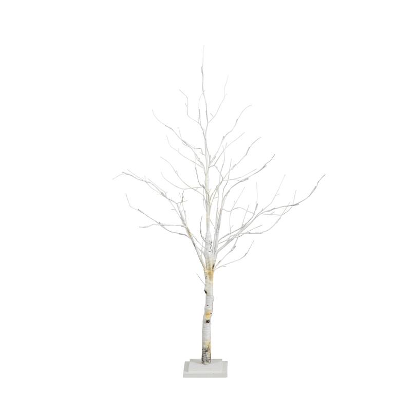 Pre-Lit Birch Artificial Christmas Tree - 4' - Warm White LED Lights