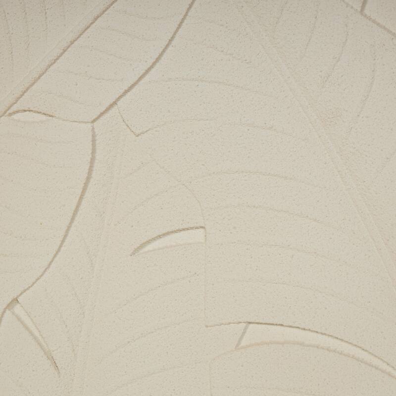 Wood Leaf Dimensional Relief Home Wall Decor with Sandstone Texture - Set of 3 Cream - Roche River Decor