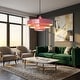 preview thumbnail 11 of 32, Industrial Adjustable Chandelier 1-Light Pendant Light with 3-Layer Metal Shade, Vintage Hanging Lamp for Living Room