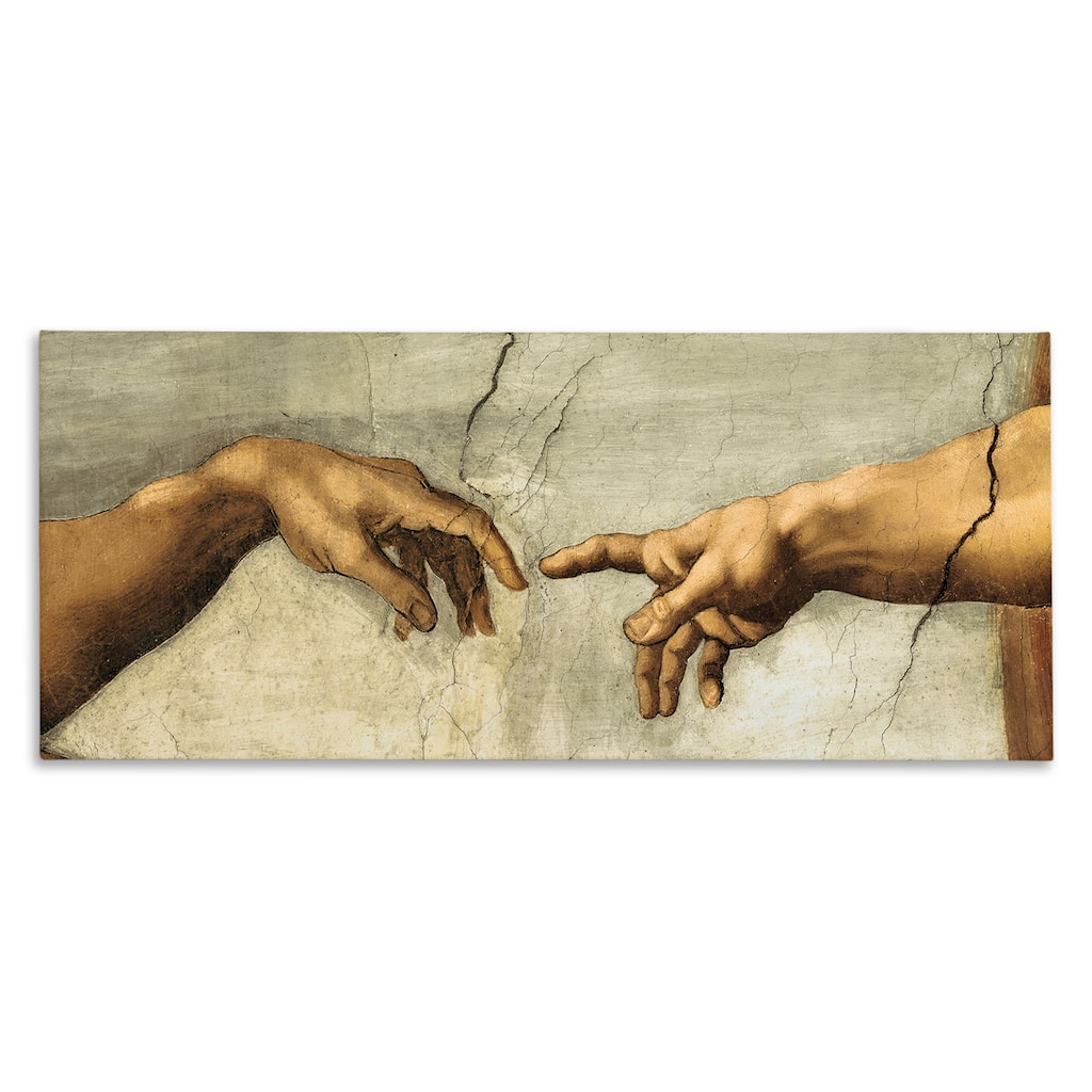 Stupell Hands of The Creation Of Adam Religious Painting Canvas Wall Art