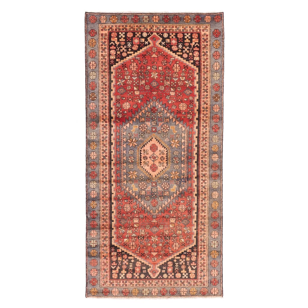 ECARPETGALLERY Hand-knotted Andelz Red Wool Rug - 4'2 x 8'10