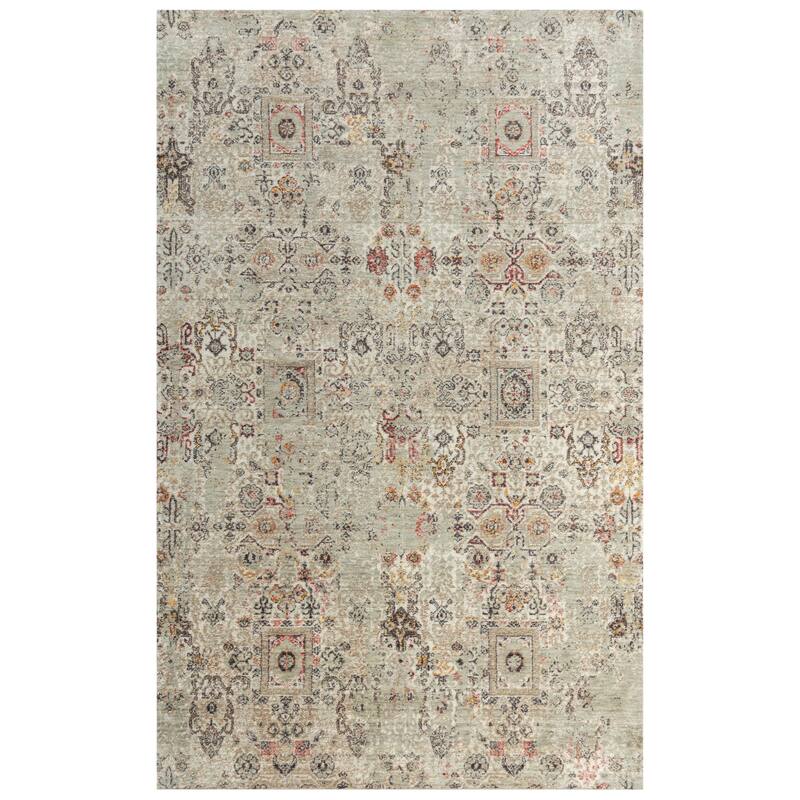 Alora Decor Infinity Floral Scroll Wool Rug - 5' x 8' - Rust