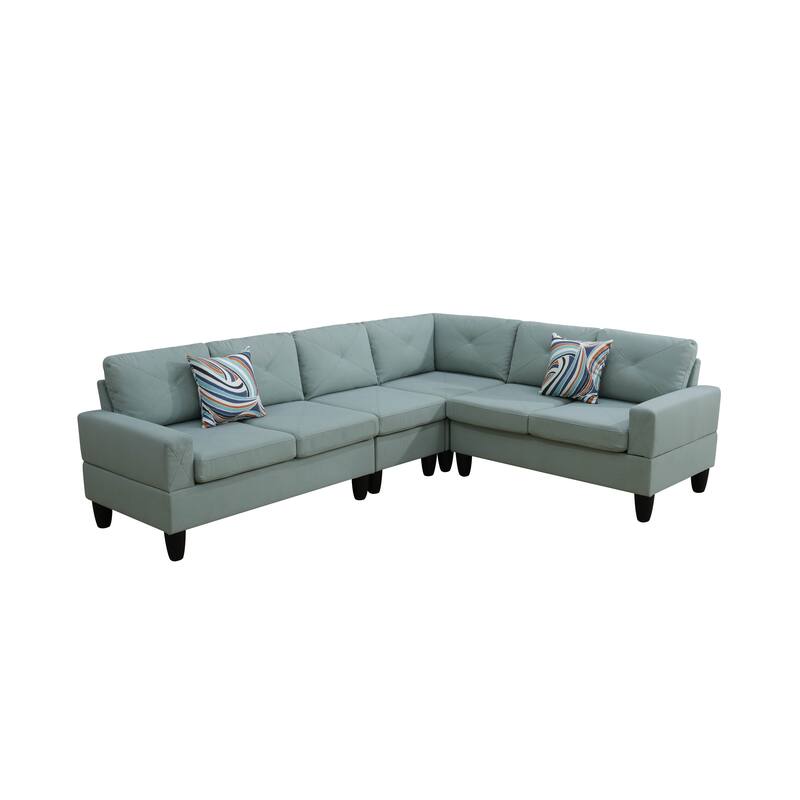 Contemporary 4-Piece L-Shaped Sectional Sofa Set