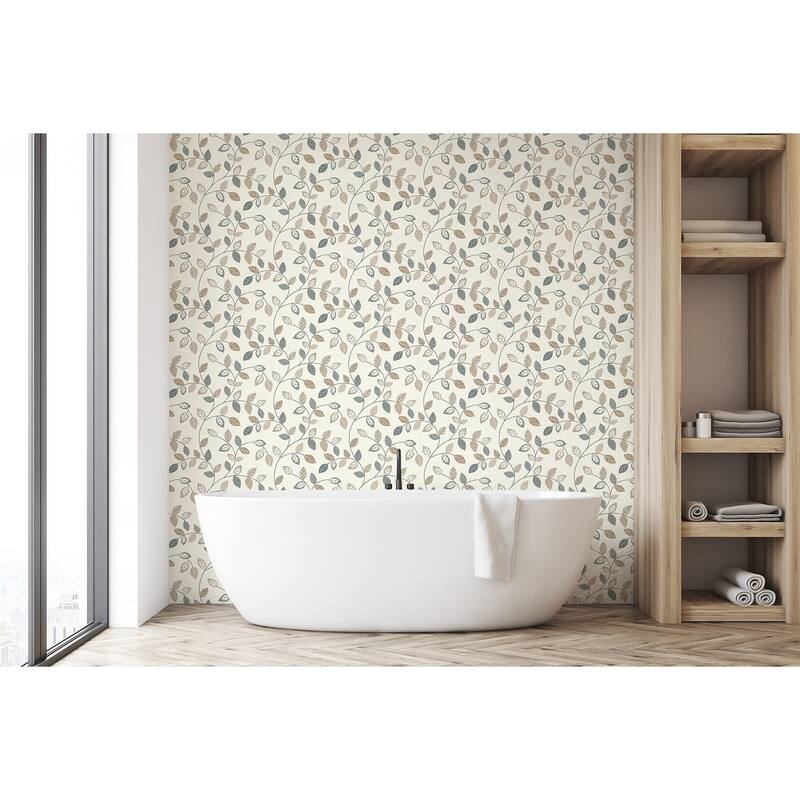 Arthouse Sylvie Neutral Leaf Trail Wallpaper