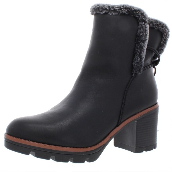 womens ankle boots with fur trim