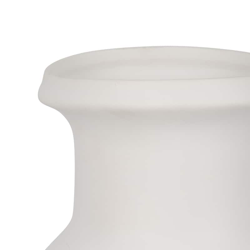 Sagebrook Home White Solid Color Ceramic Tall Slim Vase