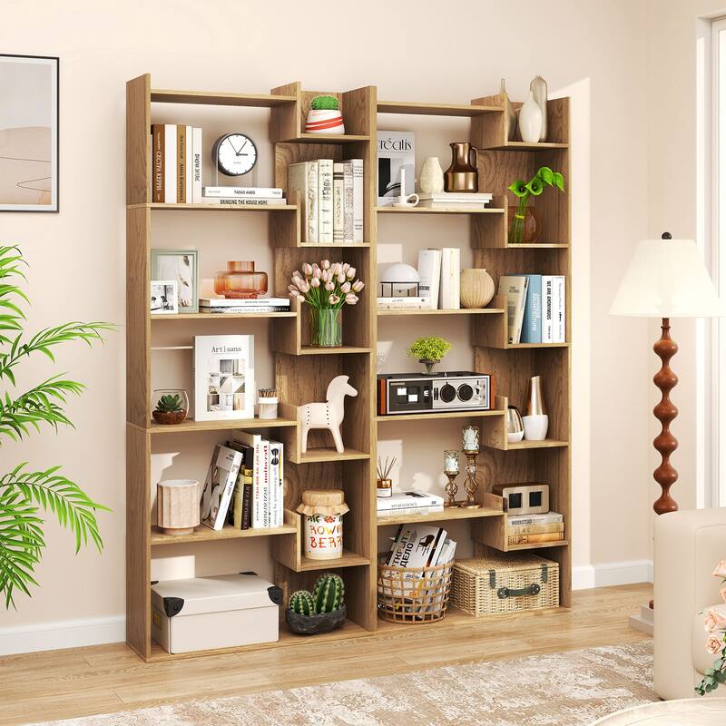 Costway 1/2 PCS 6-tier Bookshelf Tall Display Shelf with 11 Open - See Details